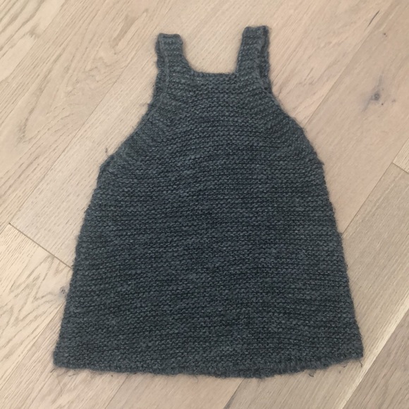 ZARA girl grey knit dress - Picture 2 of 7